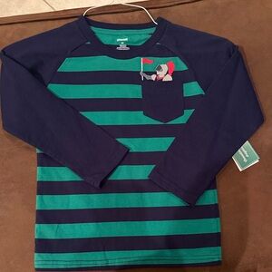 Gymboree Striped Long Sleeve Shirt with Knight Design Sz 5T New With Tags